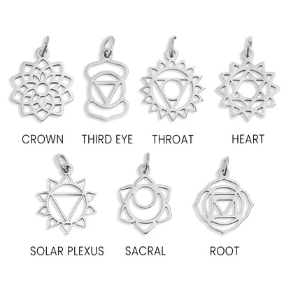 18K Gold PVD Stainless Steel Chakra Charms