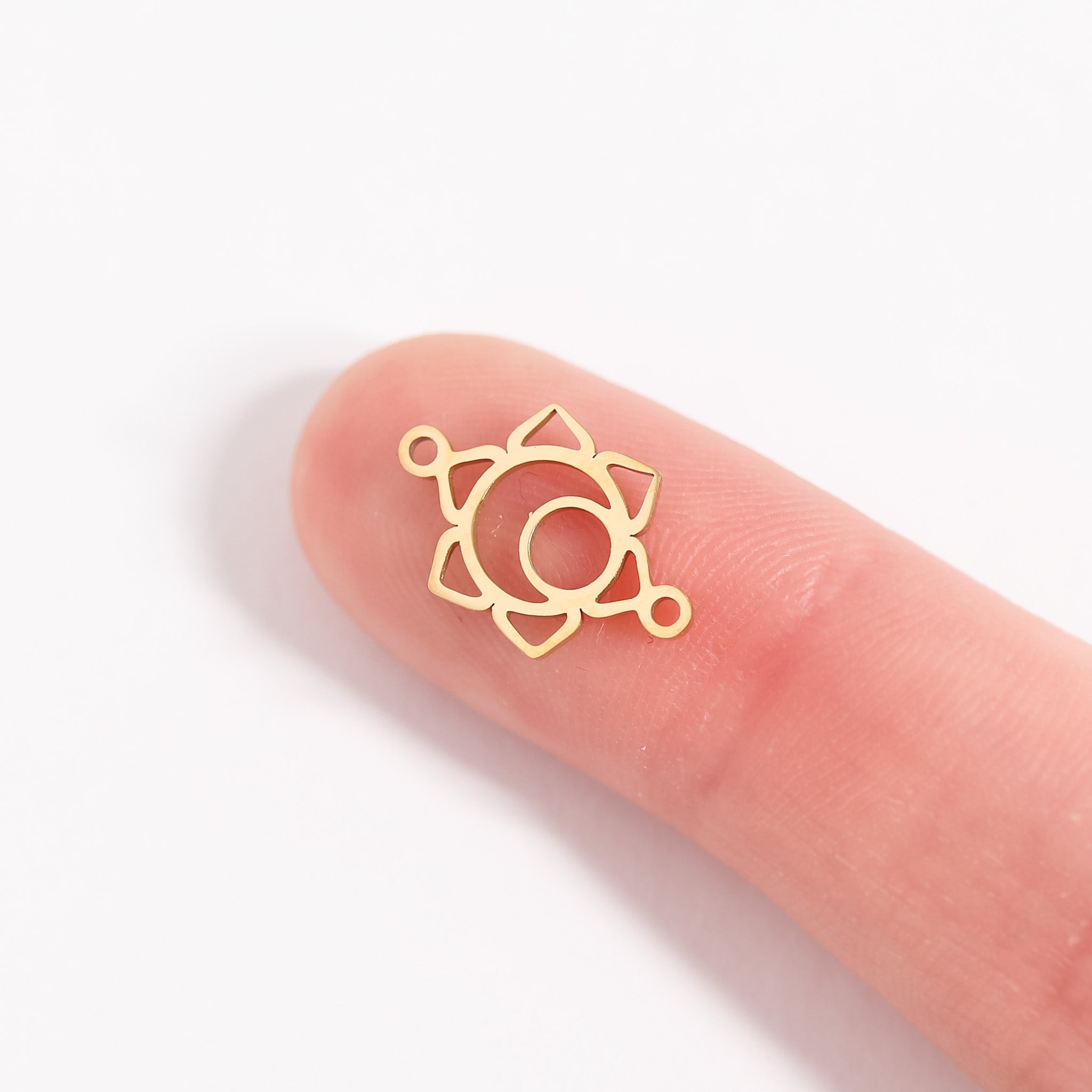 18K Gold Stainless Steel Chakra Connector Charm
