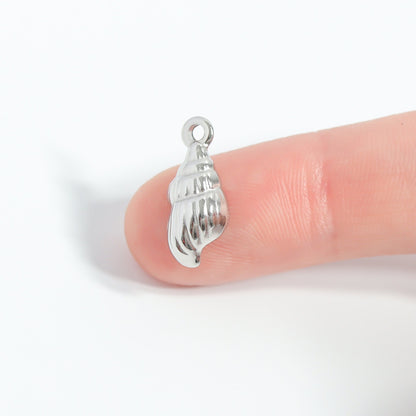 18K Gold PVD Stainless Steel Seashell Charm