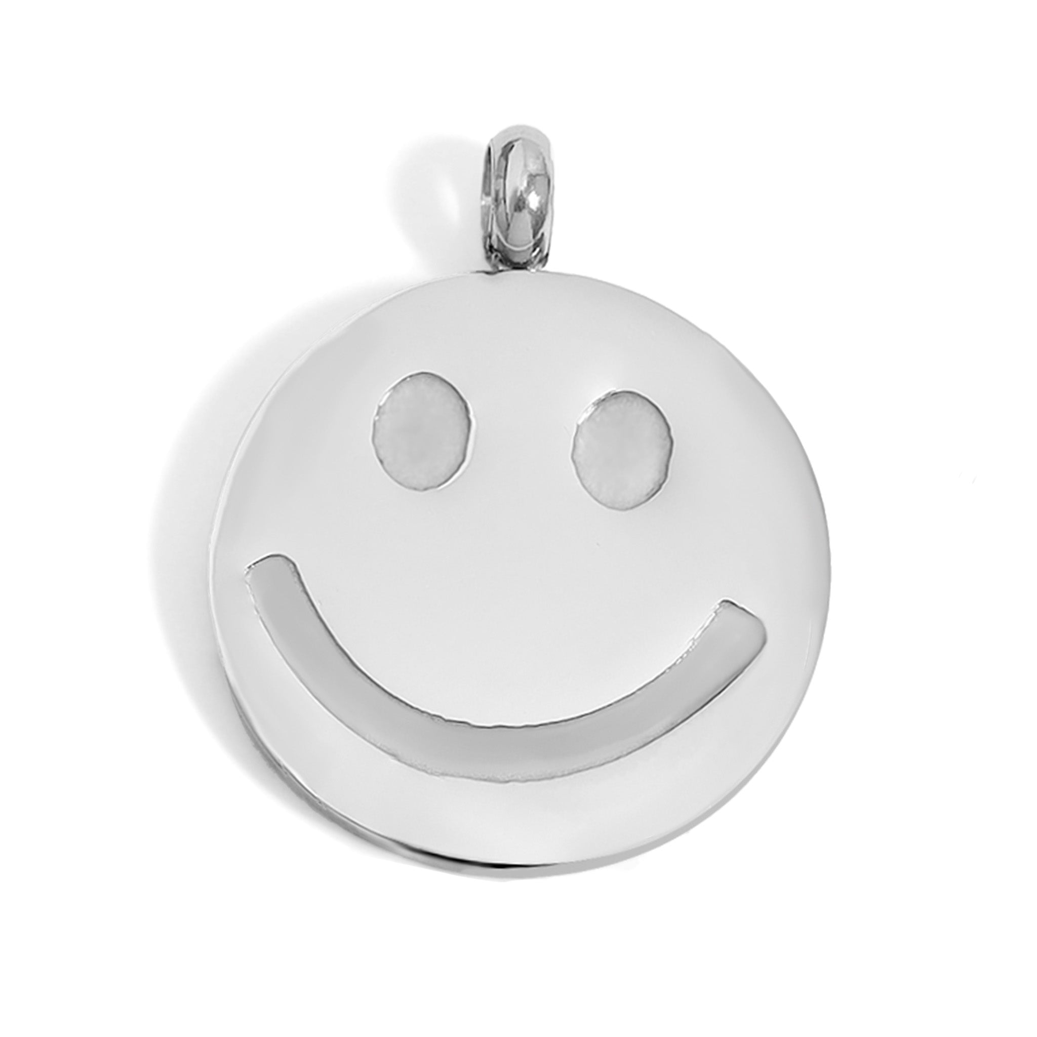 18K Gold PVD Stainless Steel Smiley Face Charm