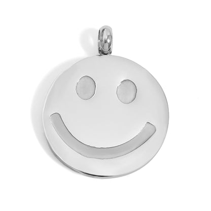 18K Gold PVD Stainless Steel Smiley Face Charm