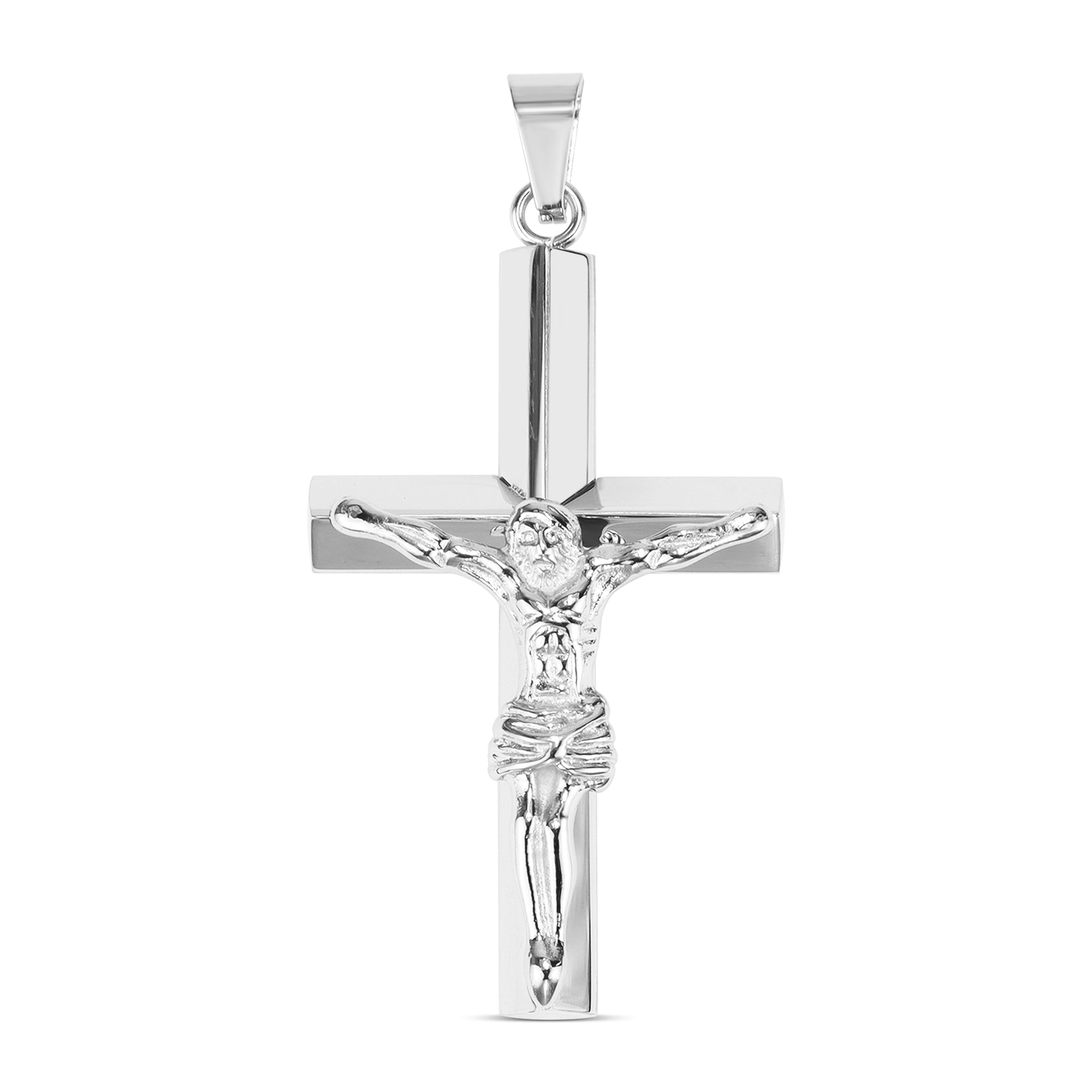 Medium Crucifix Cross Stainless Steel Pendant
