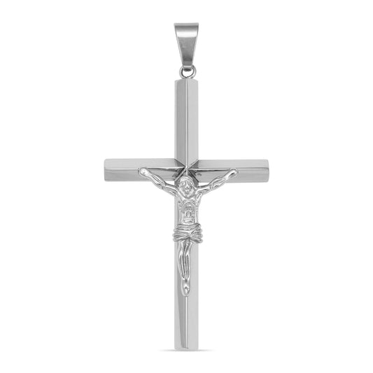 Large Crucifix Cross Stainless Steel Pendant