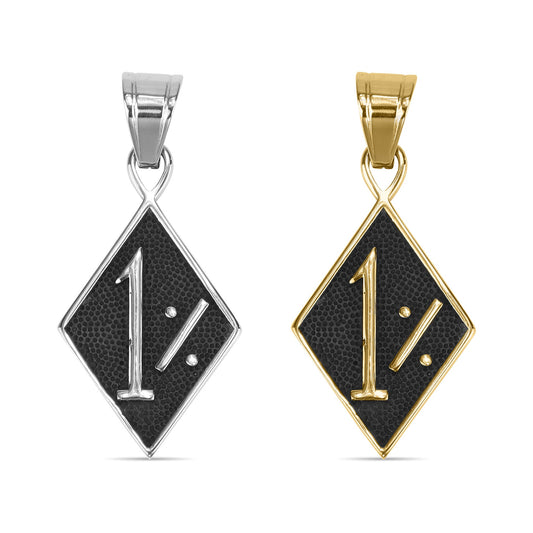 Stainless Steel 1% Biker Outlaw Gang Pendant