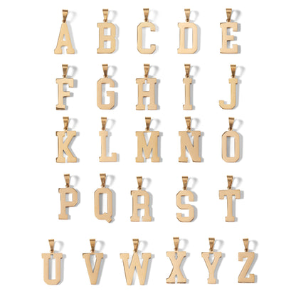 18K Gold PVD Stainless Steel Sports Letter Pendant
