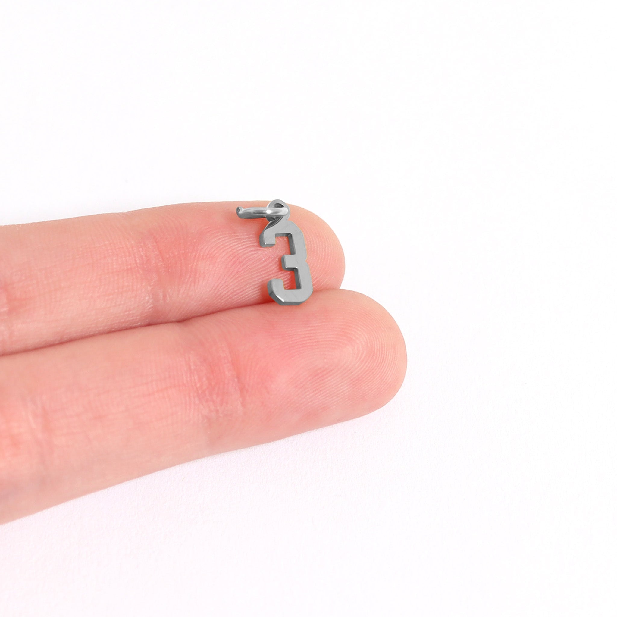 Stainless Steel Small Sport Number Pendants