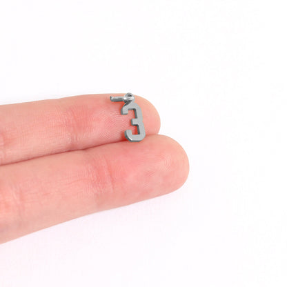 Stainless Steel Small Sport Number Pendants