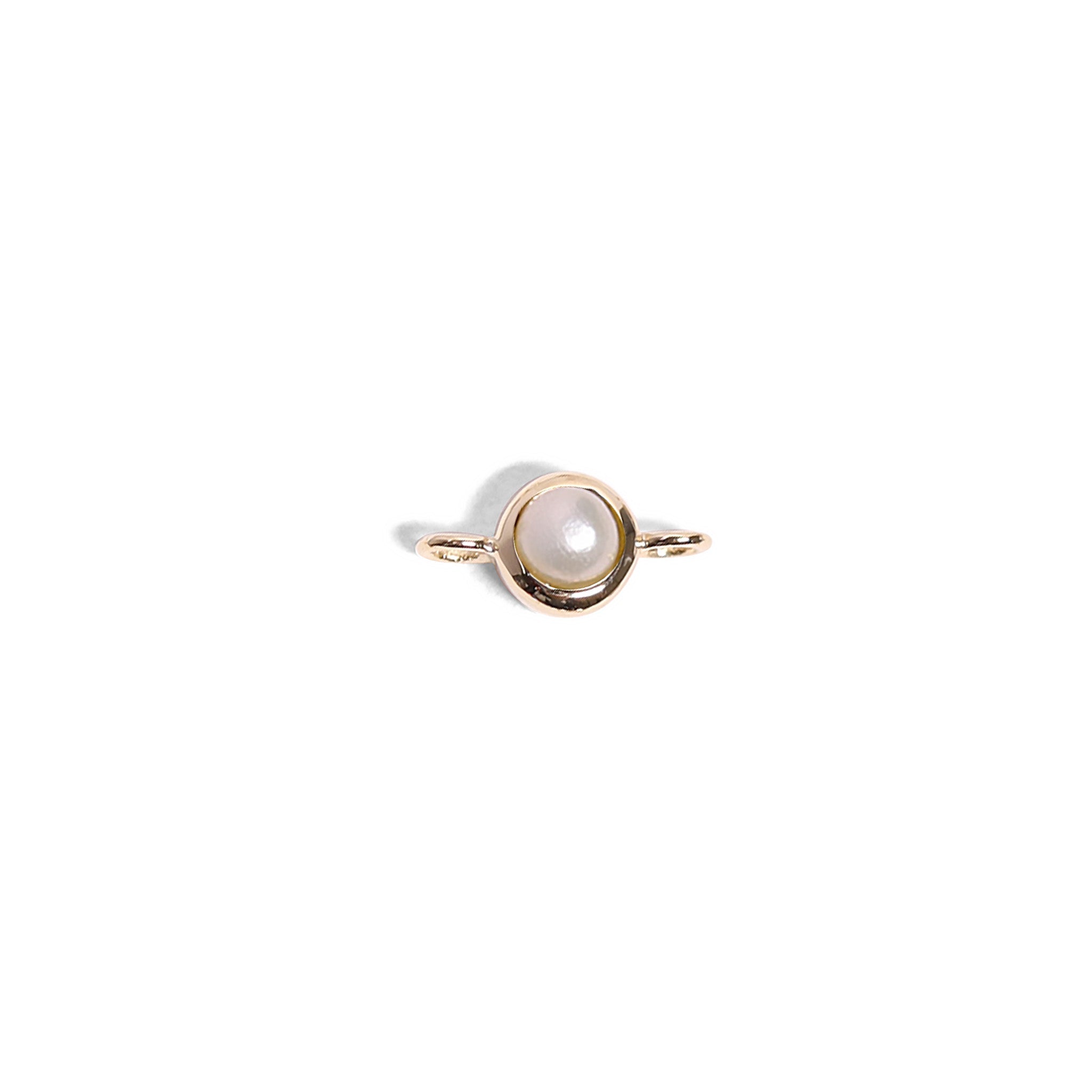 14K Solid Gold Birthstone Connector Charms for Permanent Jewelry