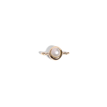 14K Solid Gold Birthstone Connector Charms for Permanent Jewelry