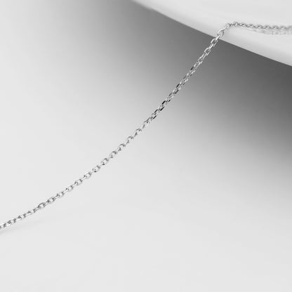0.9mm Fine Diamond Cut Cable .925 Sterling Silver Permanent Jewelry Chain - By The Foot