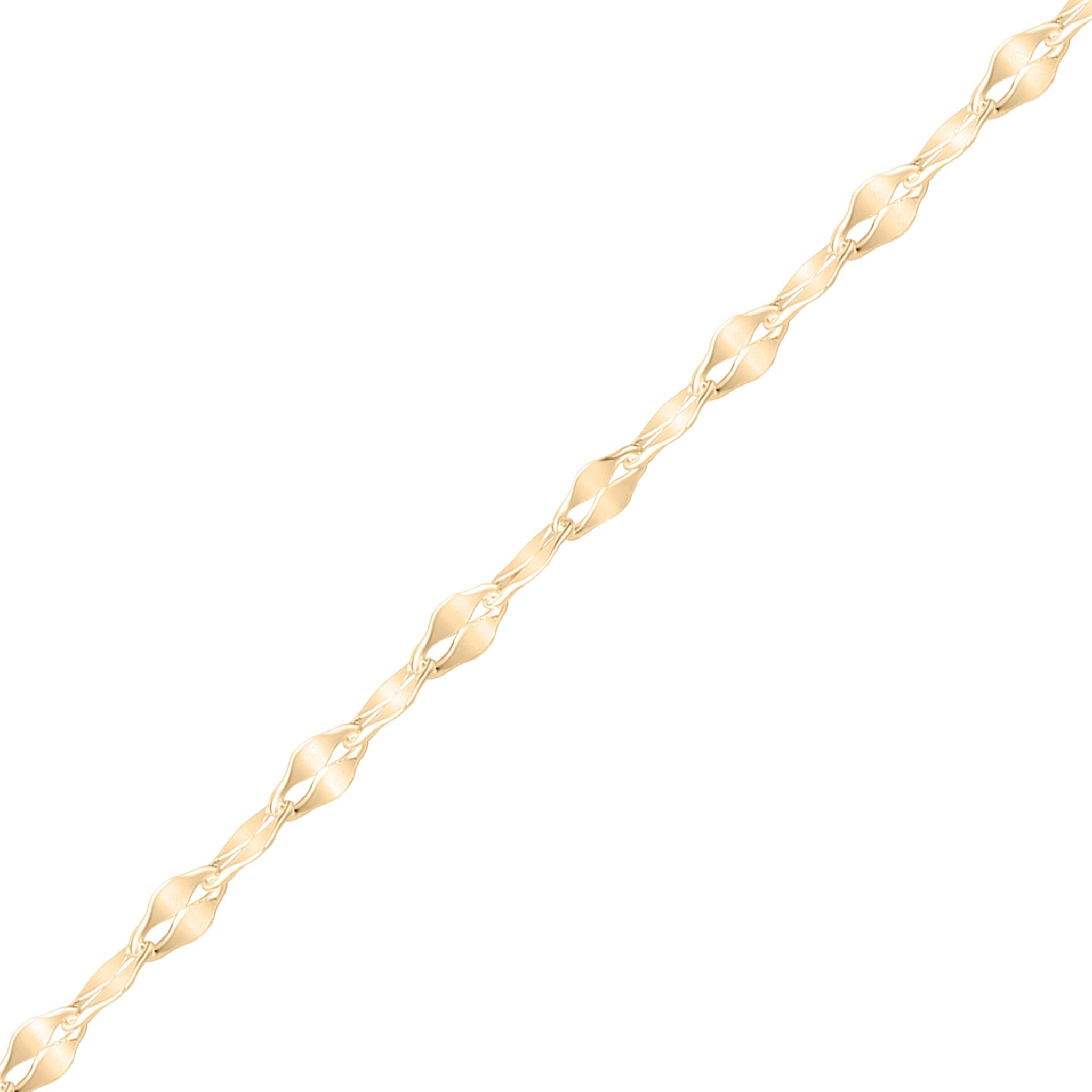 2.0 mm Lip Chain 14K Gold Plated .925 Sterling Silver Permanent Jewelry Chain - By the Foot