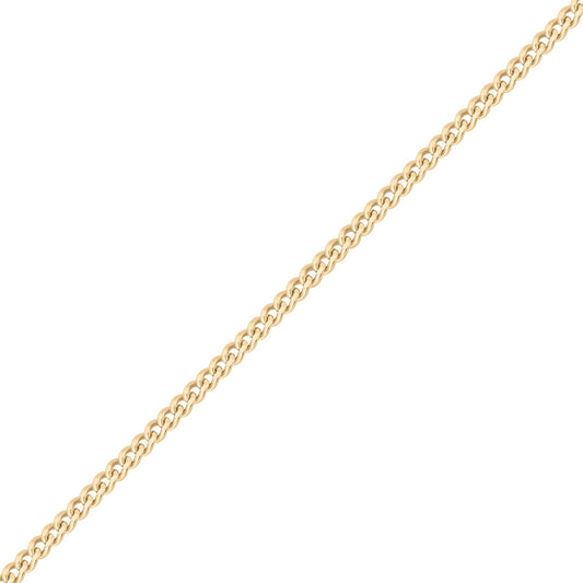 0.9mm Fine Diamond Cut Curb 14K Gold Plated .925 Sterling Silver Permanent Jewelry Chain - By the Foot