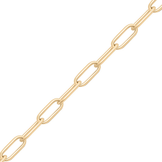 2.0 mm Paperclip 14K Gold Plated .925 Sterling Silver Permanent Jewelry Chain - By the Foot