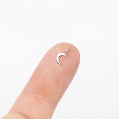 Permanent Jewelry 14K Solid Gold Half Moon Charm
