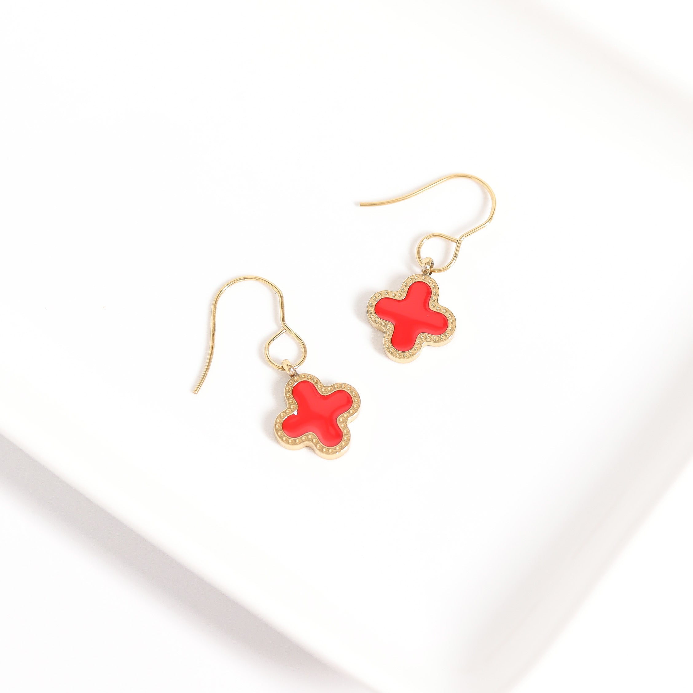 18K Gold PVD Stainless Steel Lucky Clover Charm