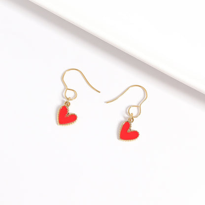 18K Gold PVD Stainless Steel Epoxy Heart Charm