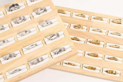 Stainless Steel Polished Flat Blank Ring