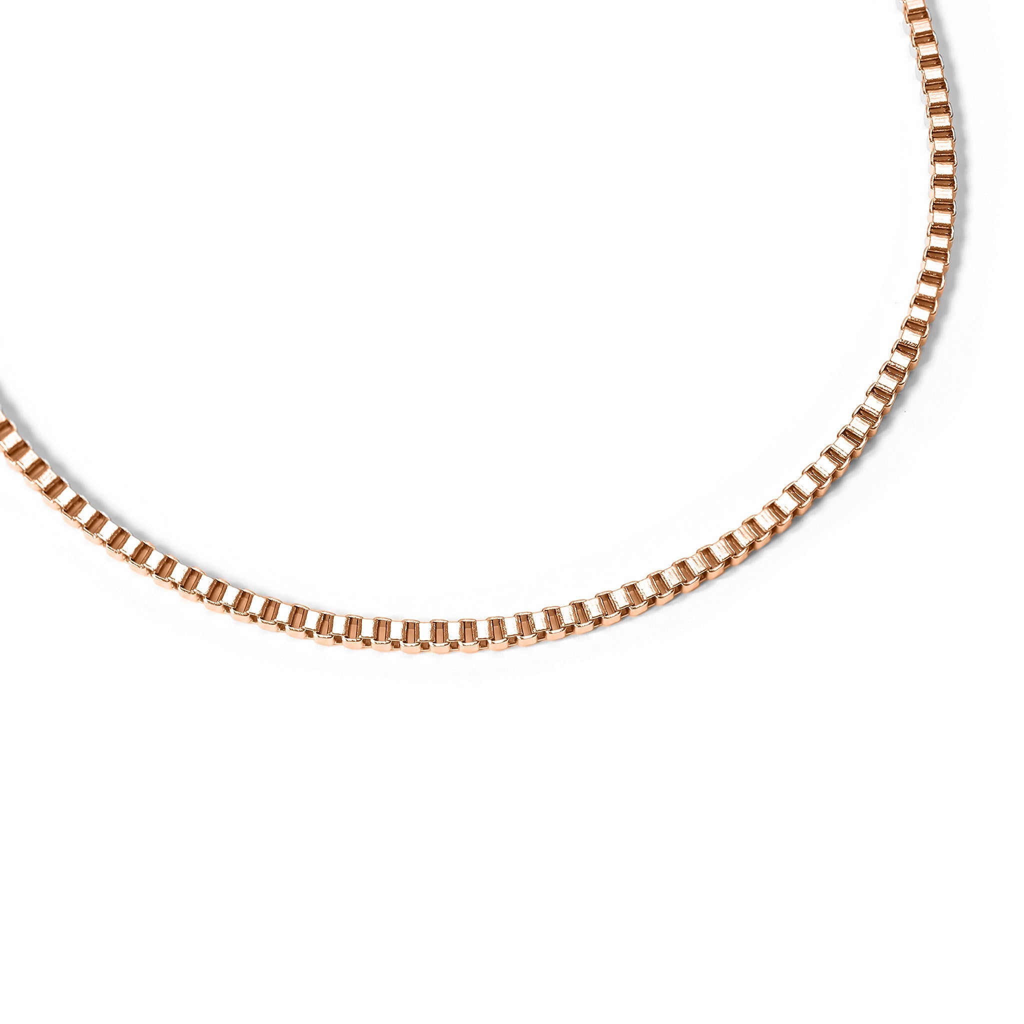 18K Gold PVD Stainless Steel 1.5mm Box Chain Necklace