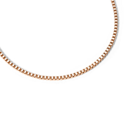 18K Gold PVD Stainless Steel 1.5mm Box Chain Necklace