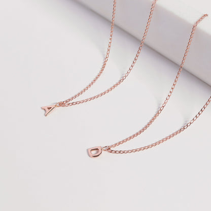 Permanent Jewelry 14K Solid Rose Gold Initial Charms