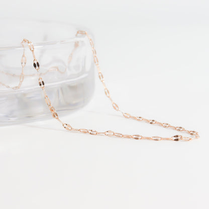 18K Gold PVD Stainless Steel Lip Chain Necklace