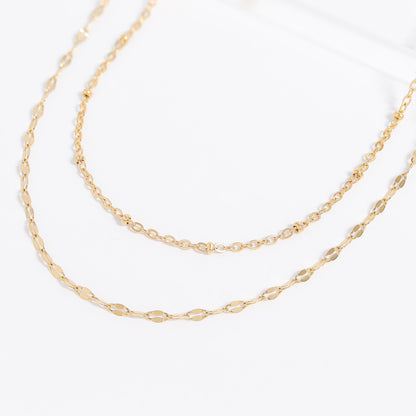 18K Gold PVD Stainless Steel Lip Chain Necklace