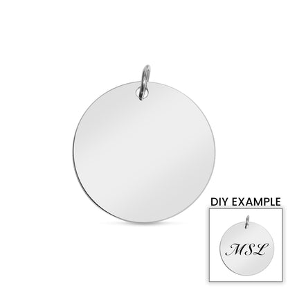 Stainless Steel Blank Circle Pendant