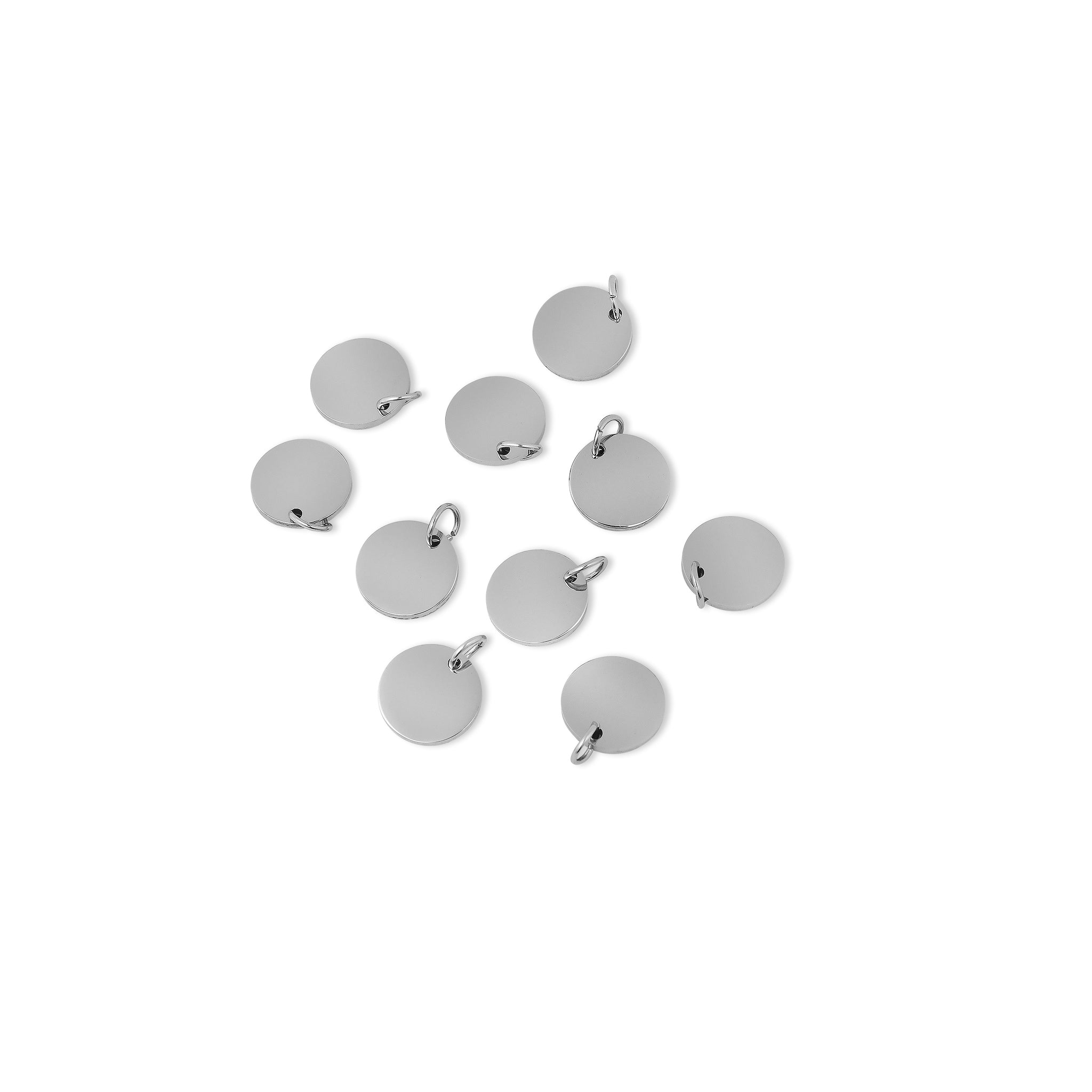 Stainless Steel Blank Circle Pendant