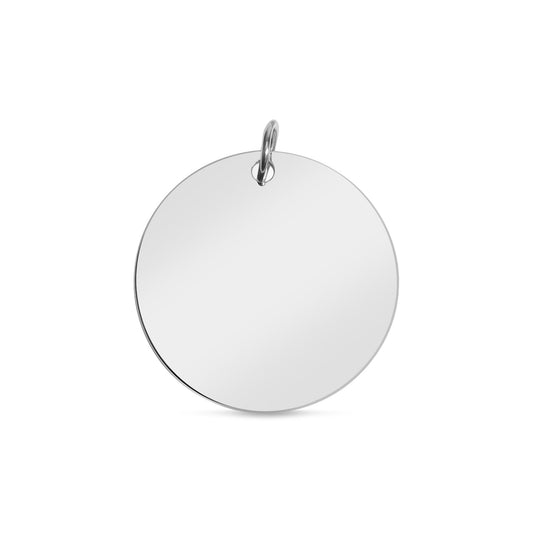 Stainless Steel Blank Circle Pendant