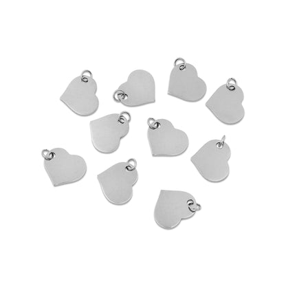 Stainless Steel Polished Heart Pendant