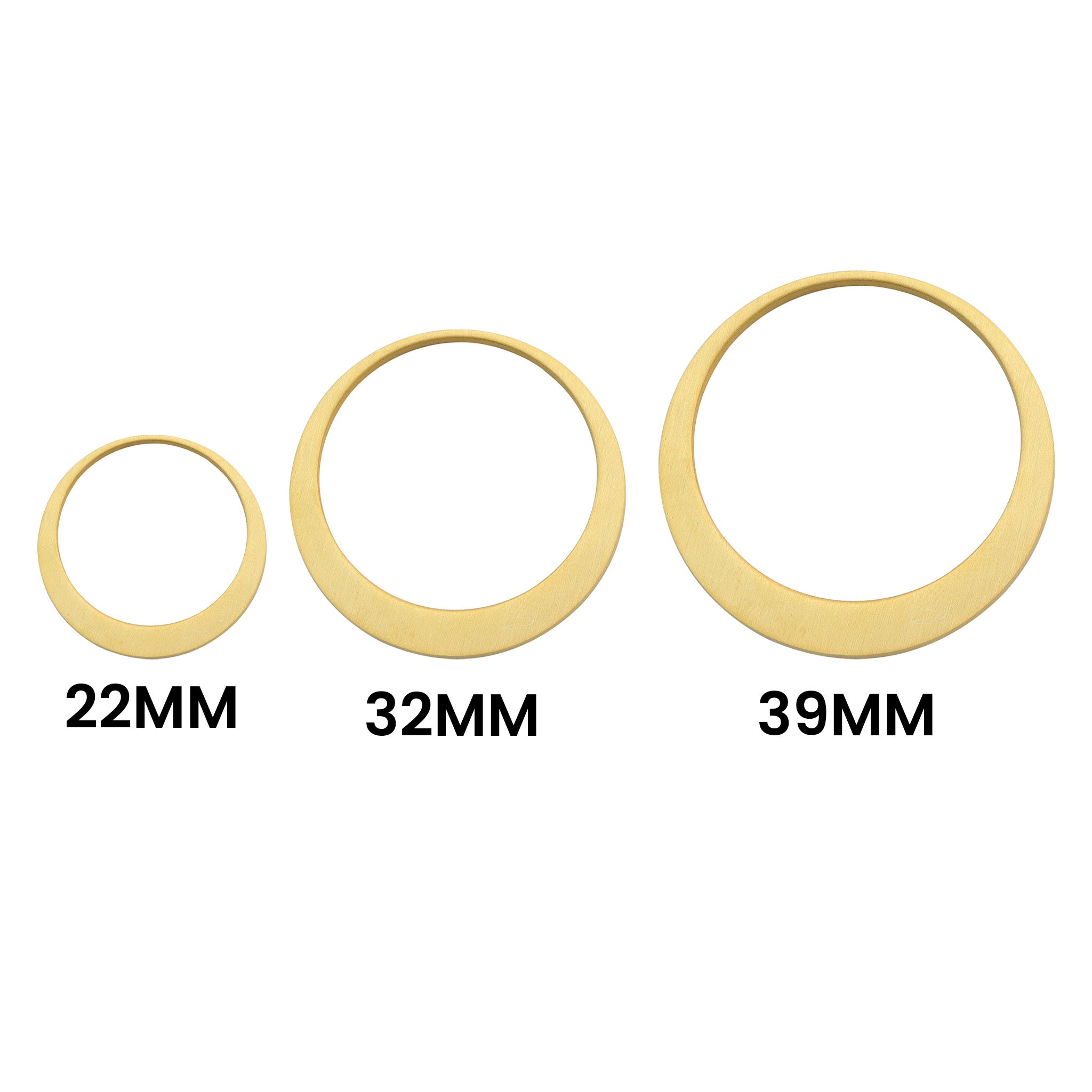 Gold Stainless Steel Off Set Washer Pendant
