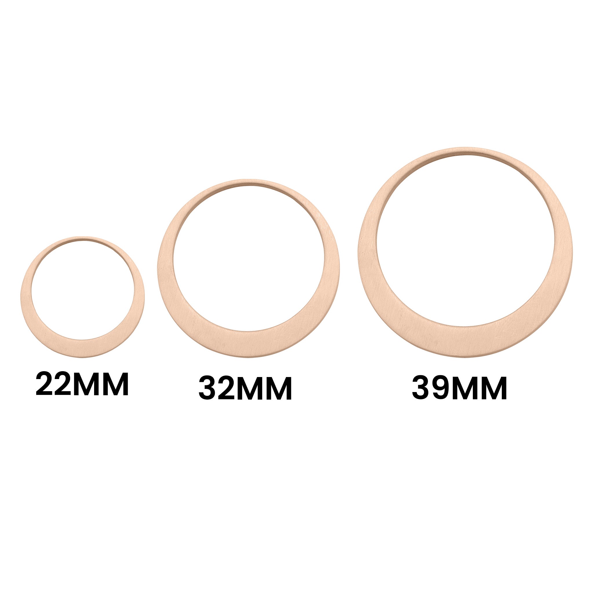 Rose Gold Stainless Steel Off Set Washer Pendant