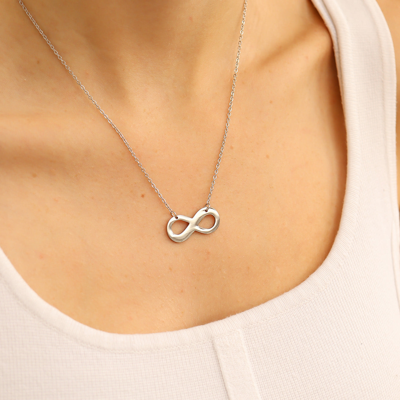 Stainless Steel Blank Infinity Necklace