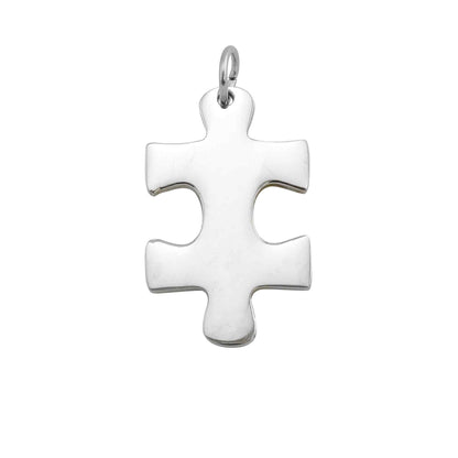 Vertical Blank Stainless Steel Puzzle Piece