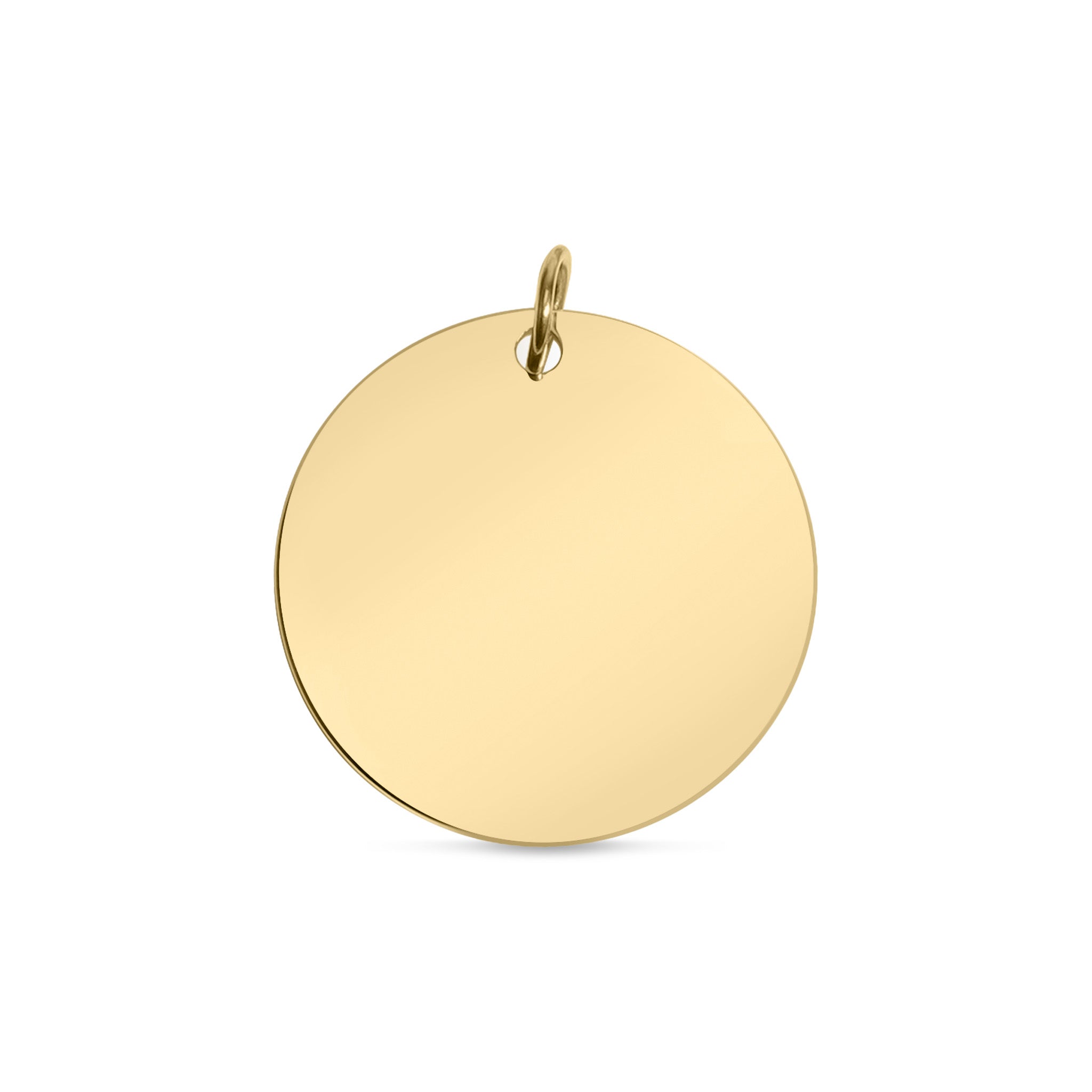 18K Gold PVD Stainless Steel Blank Circle Pendant