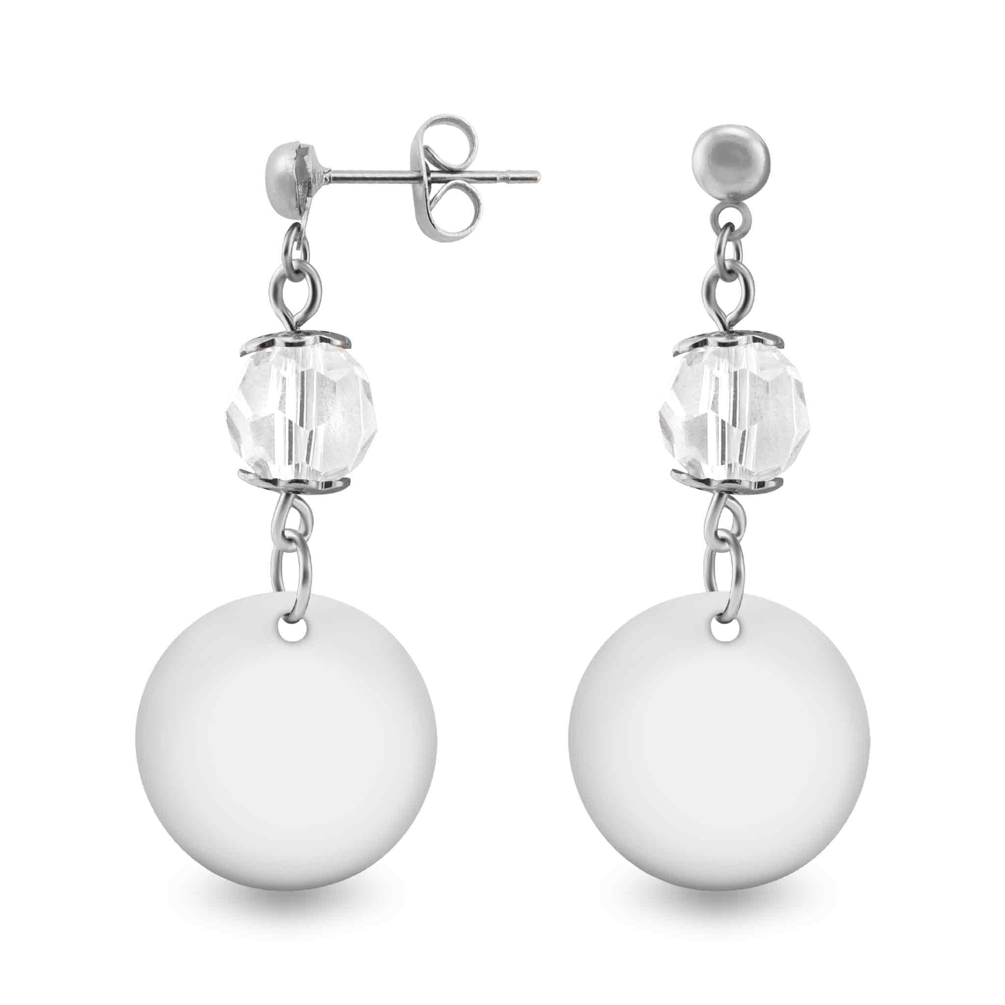 CZ Stainless Steel Birthstone Earrings