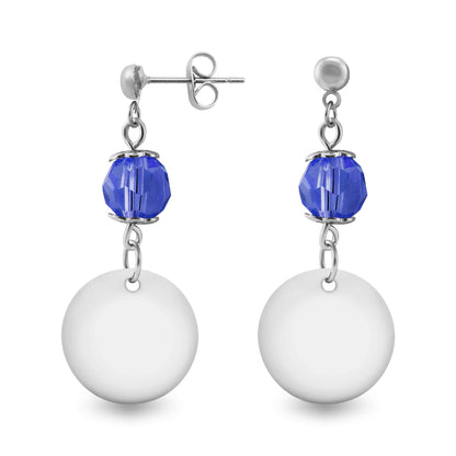 CZ Stainless Steel Birthstone Earrings