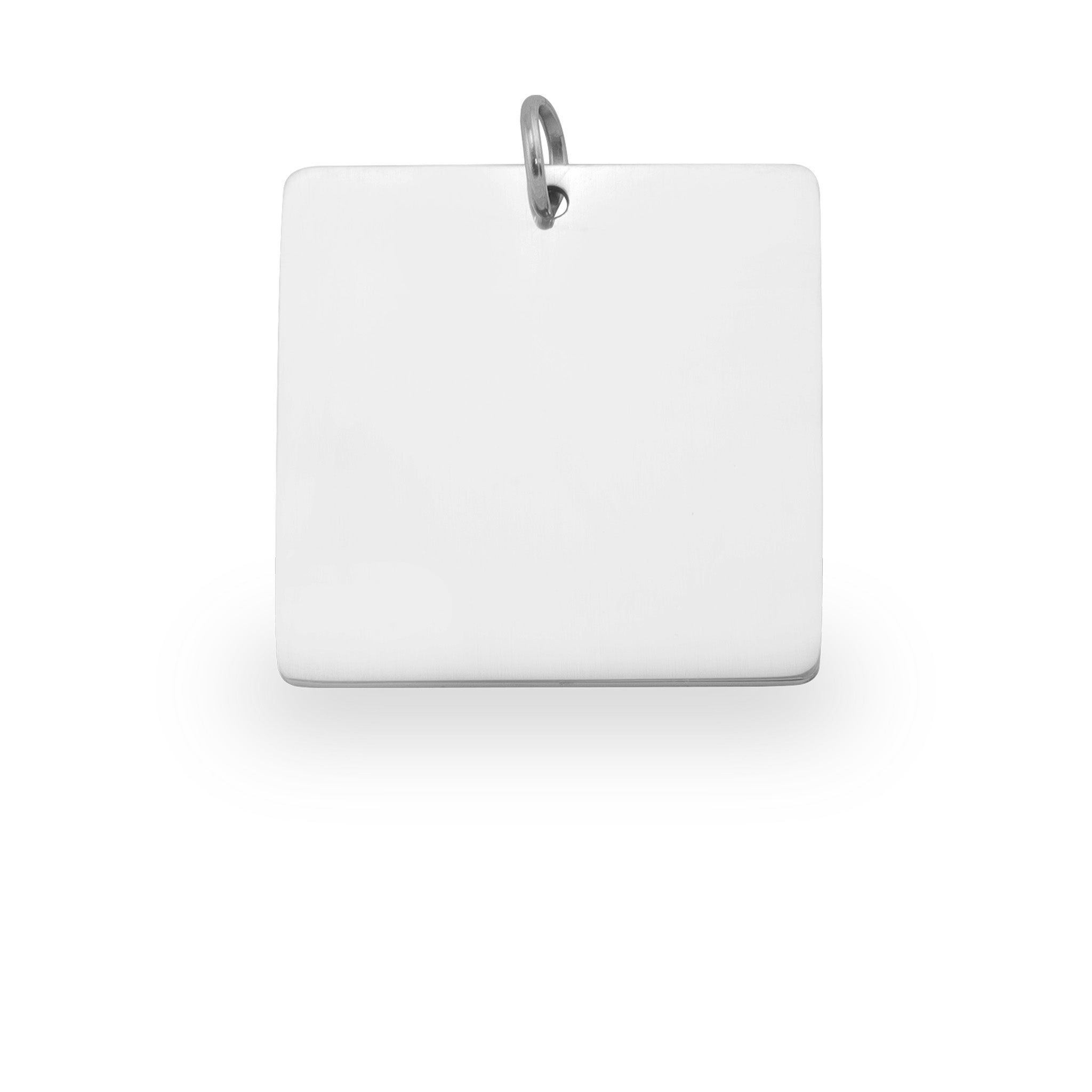 Stainless Steel Blank Square Charm