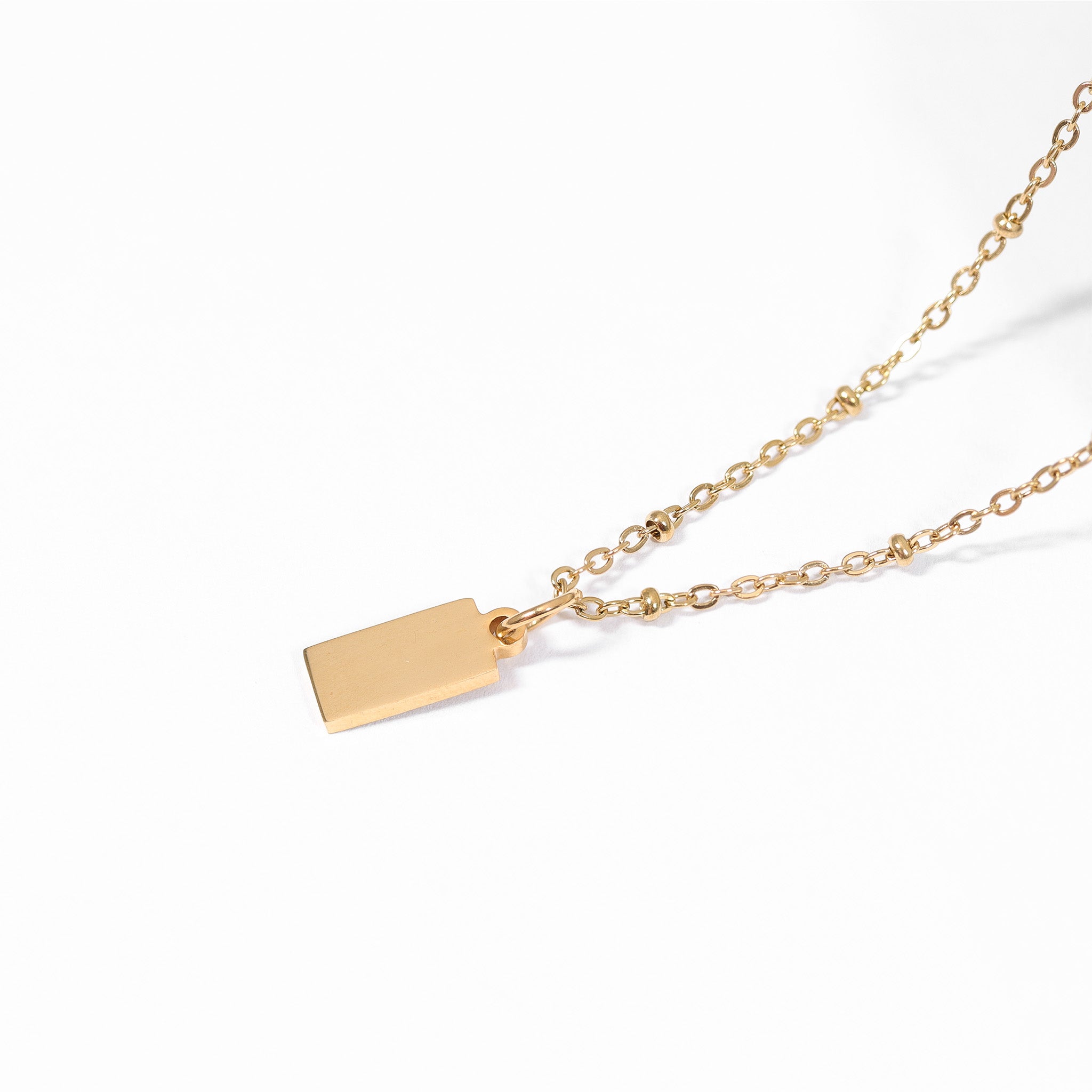18K PVD Coated Stainless Steel Blank Jewelry Tags