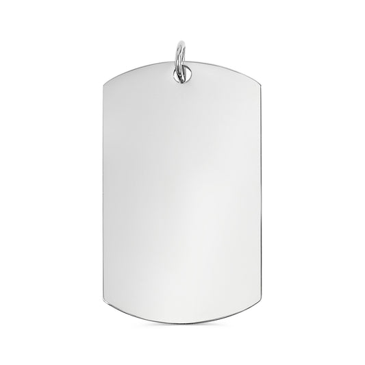 Stainless Steel Blank Polished Dog Tag Pendant