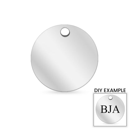 Thin Blank Stainless Steel Round Pendant