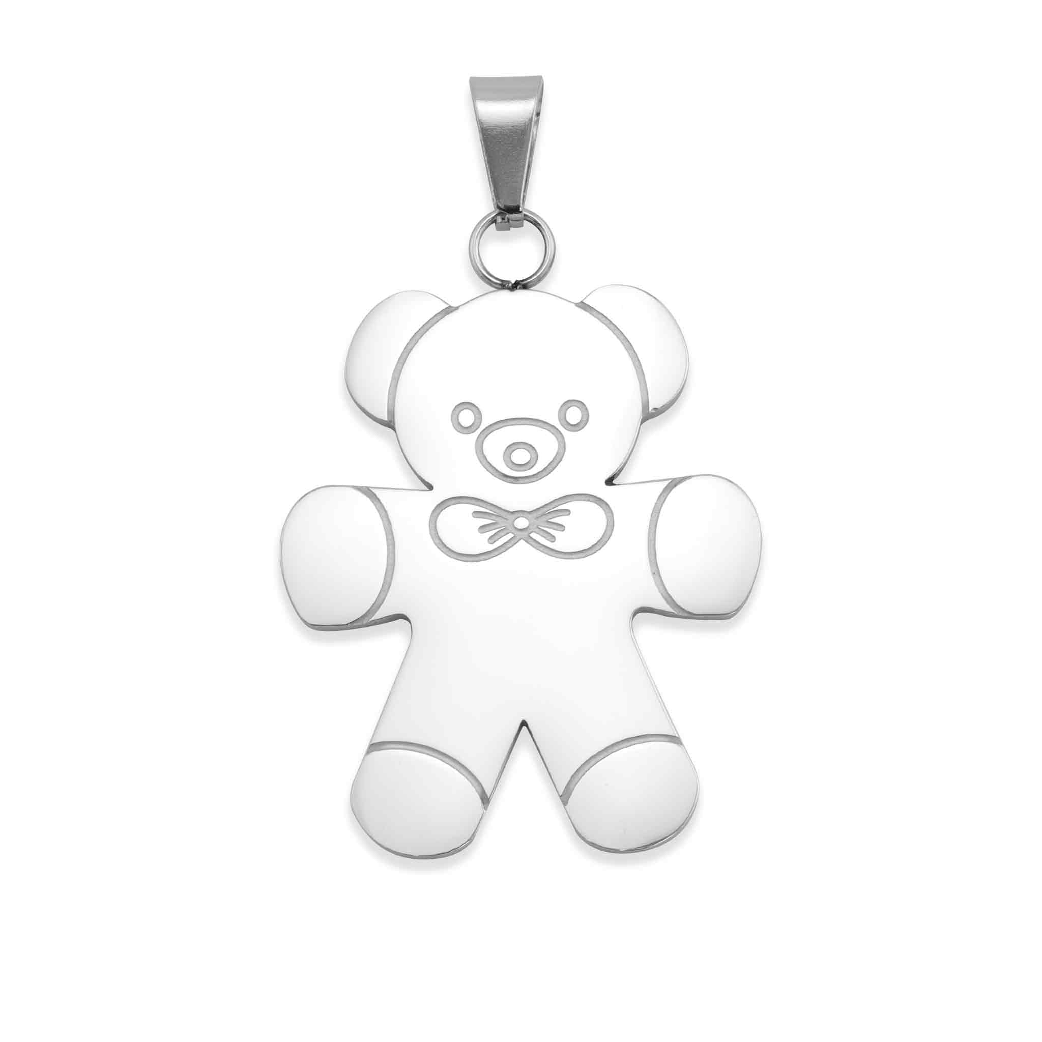 Stainless Steel Teddy Bear Pendant