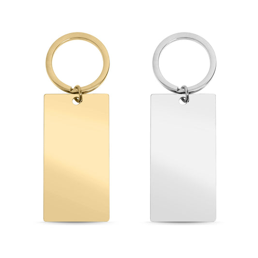 Stainless Steel Large Blank Polished Bar Keychain Pendant