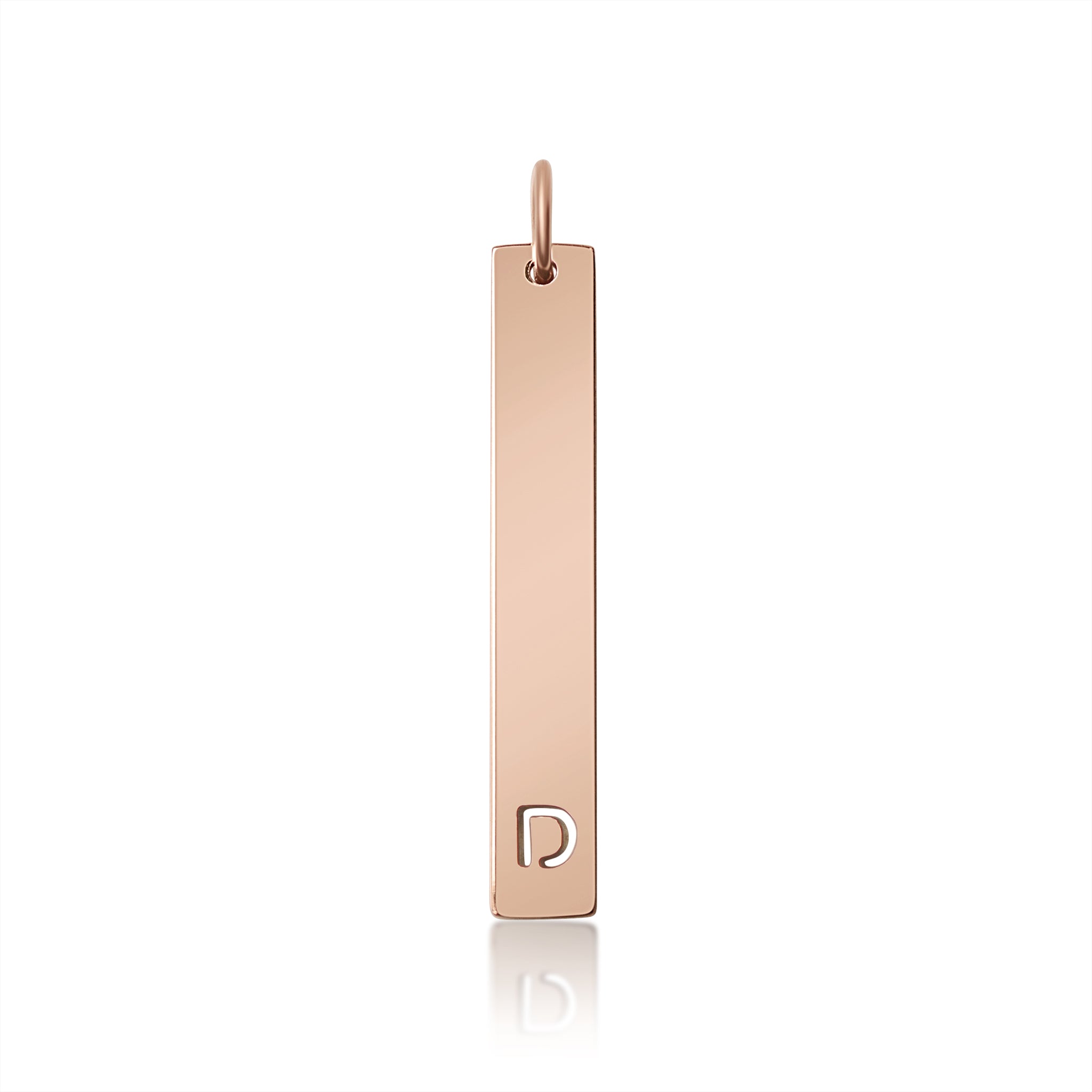 18K PVD Coated Stainless Steel Cutout Initial Pendant