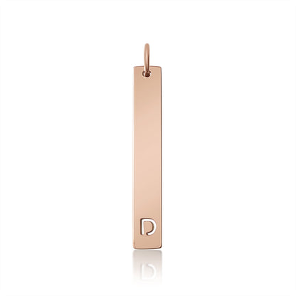 18K PVD Coated Stainless Steel Cutout Initial Pendant