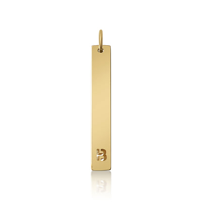 18K PVD Coated Stainless Steel Cutout Initial Pendant
