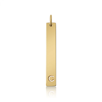 18K PVD Coated Stainless Steel Cutout Initial Pendant