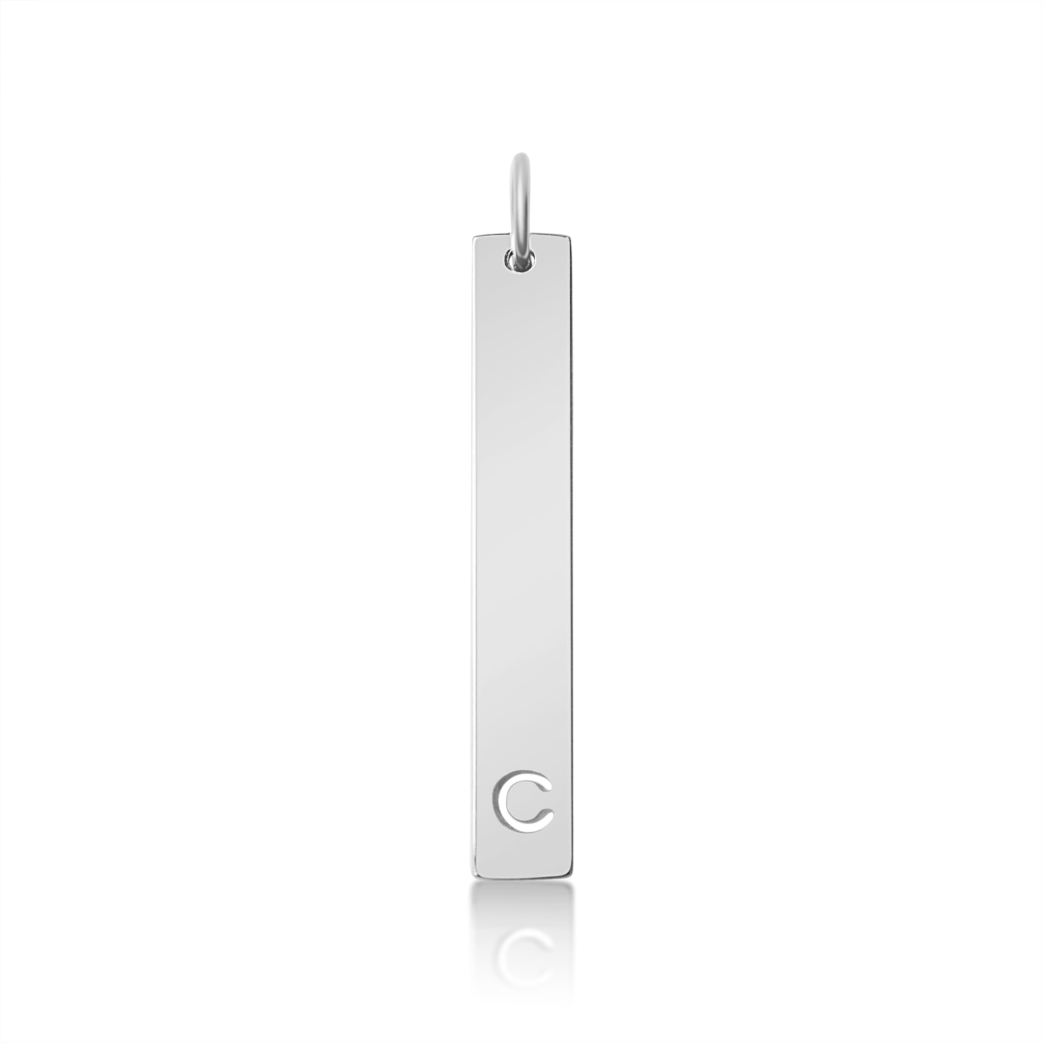18K PVD Coated Stainless Steel Cutout Initial Pendant