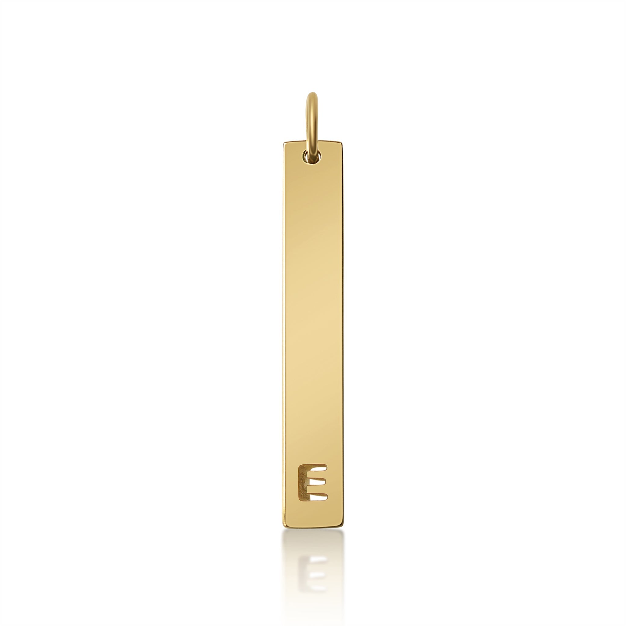 18K PVD Coated Stainless Steel Cutout Initial Pendant