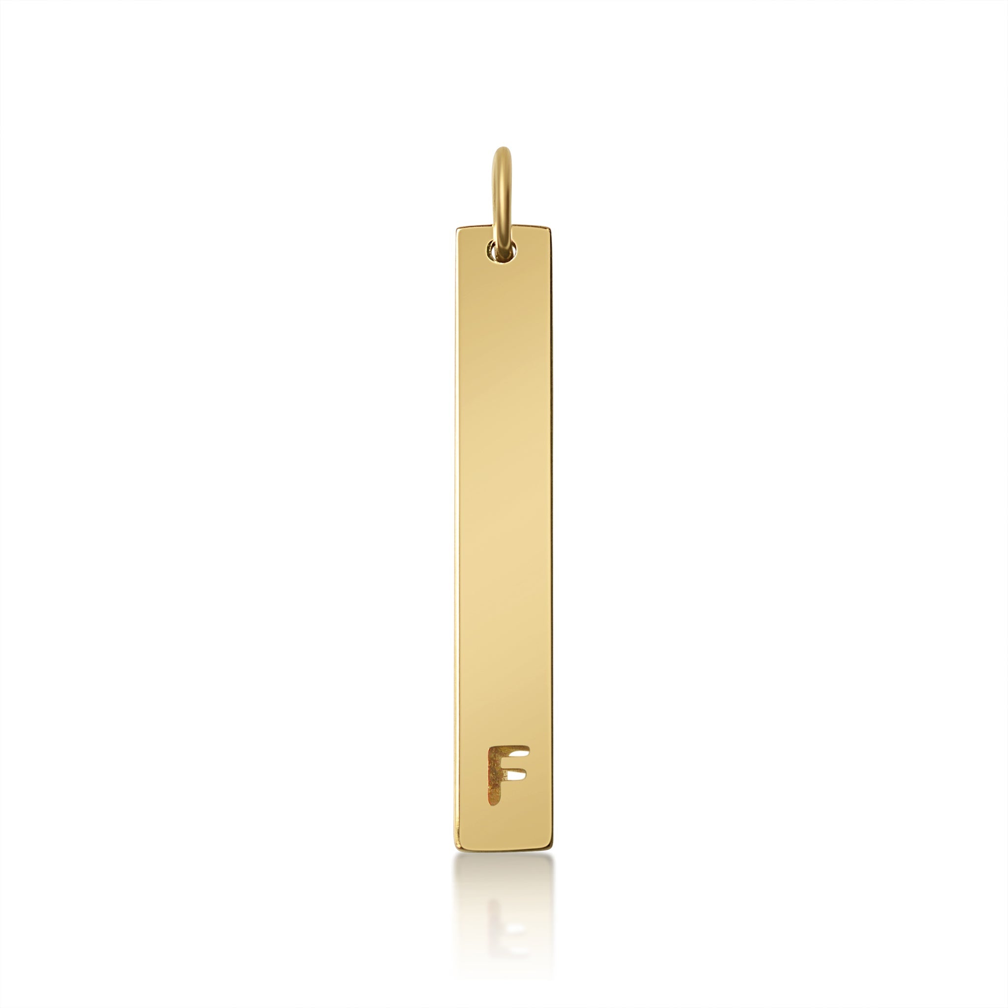 18K PVD Coated Stainless Steel Cutout Initial Pendant